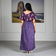 Purple Handwoven Cotton Long Skirt