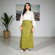 Green Handwoven Cotton Long Skirt