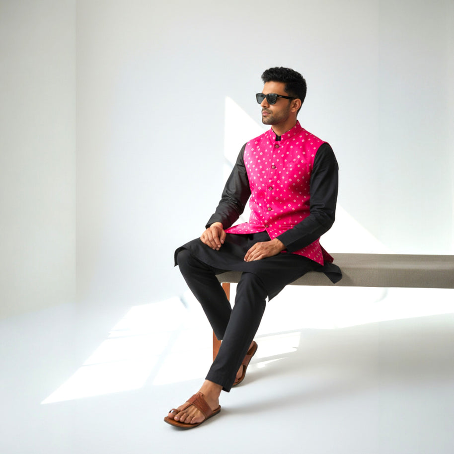 Pink Modal Silk Jacket