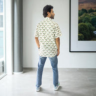 Artsy Hand Block Print Mens Shirt