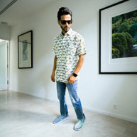 Artsy Hand Block Print Mens Shirt