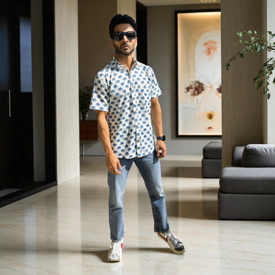 Artsy Cotton printed Mens Shirt
