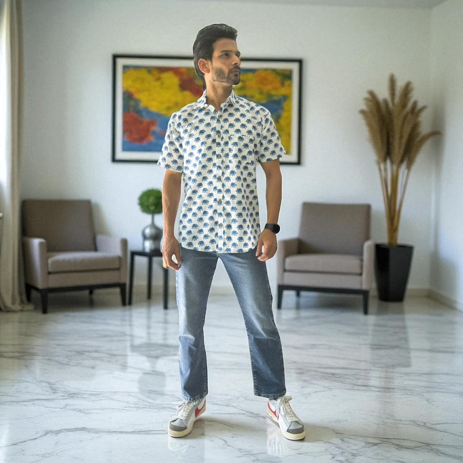 Artsy Cotton printed Mens Shirt
