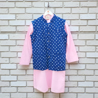 Blue Bandhani Cotton Jacket