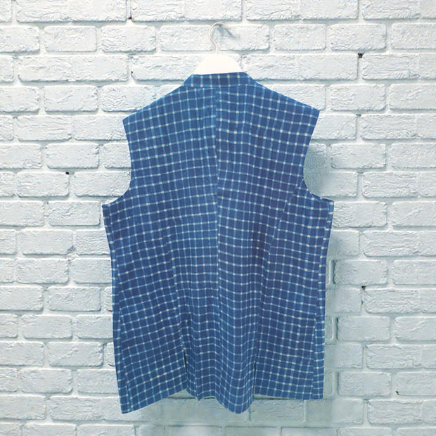 Blue Ckeck Cotton Jacket