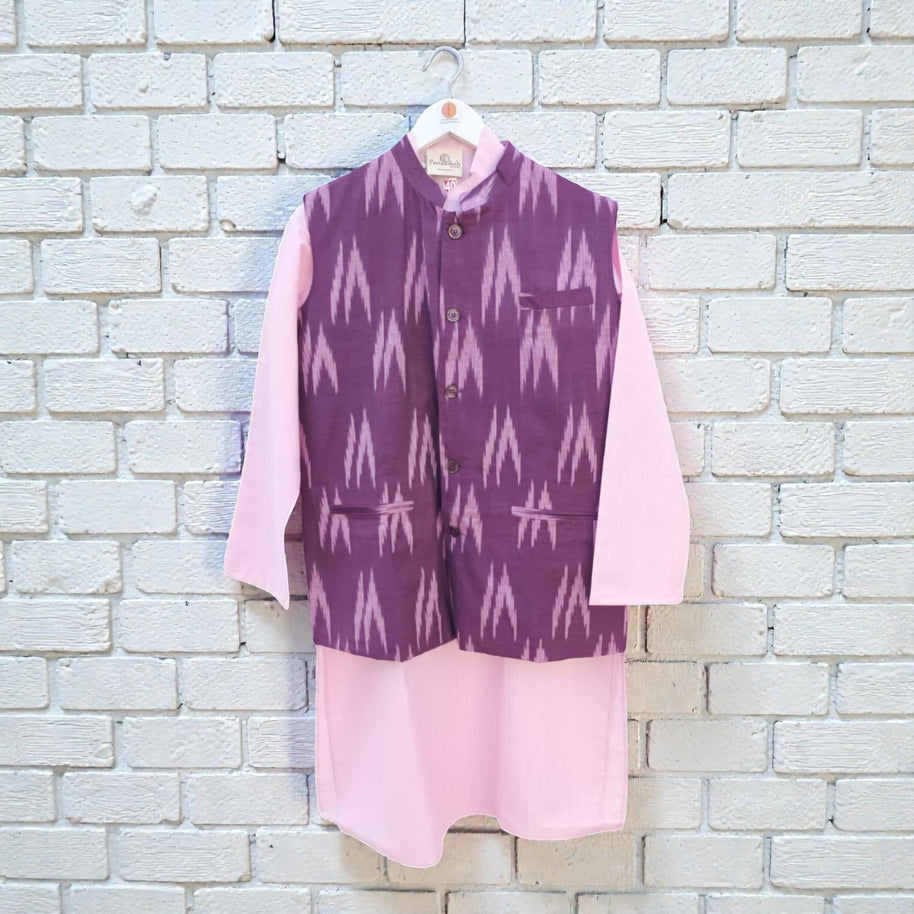 Purple Ikat Cotton Jacket