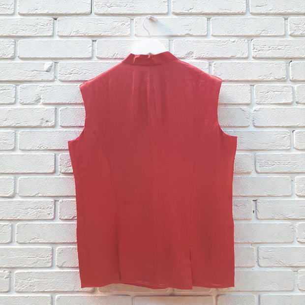 Maroon Modal Silk Jacket