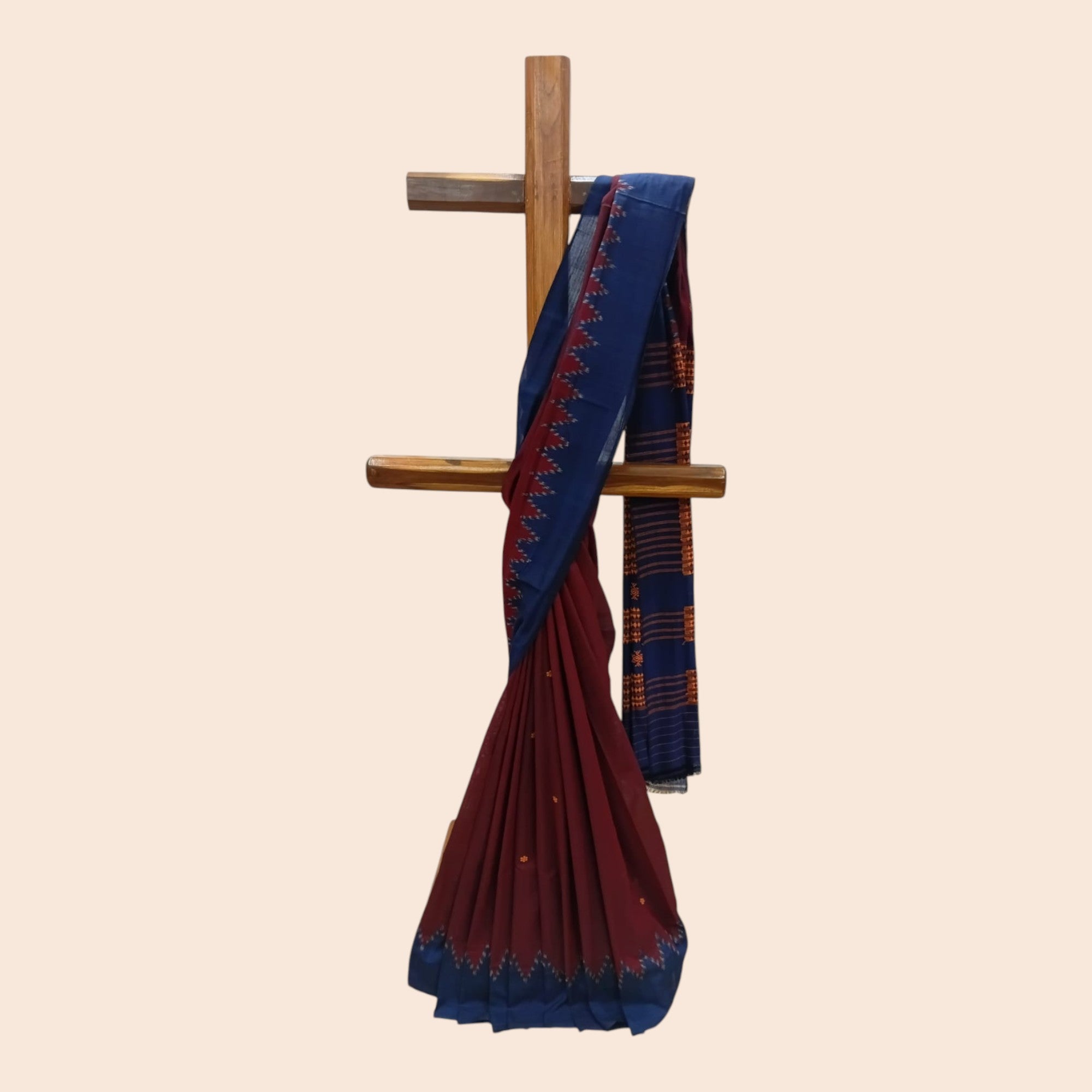 Maroon Kotpad Cotton Saree