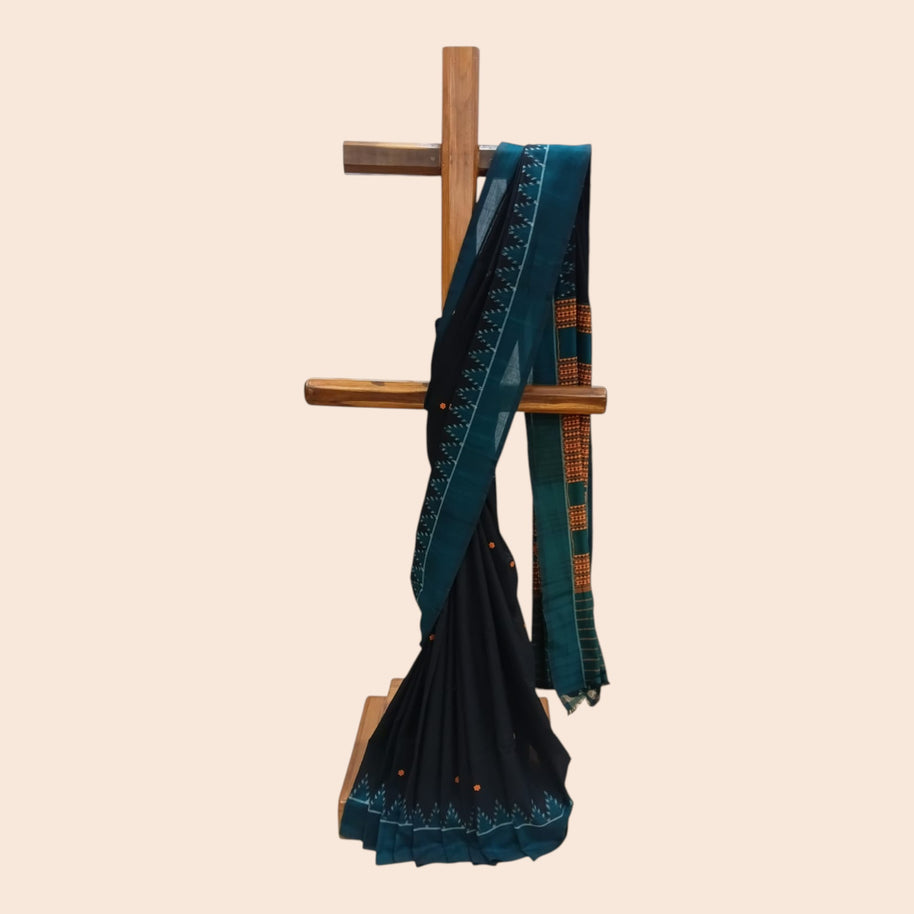 Black Kotpad Cotton Saree