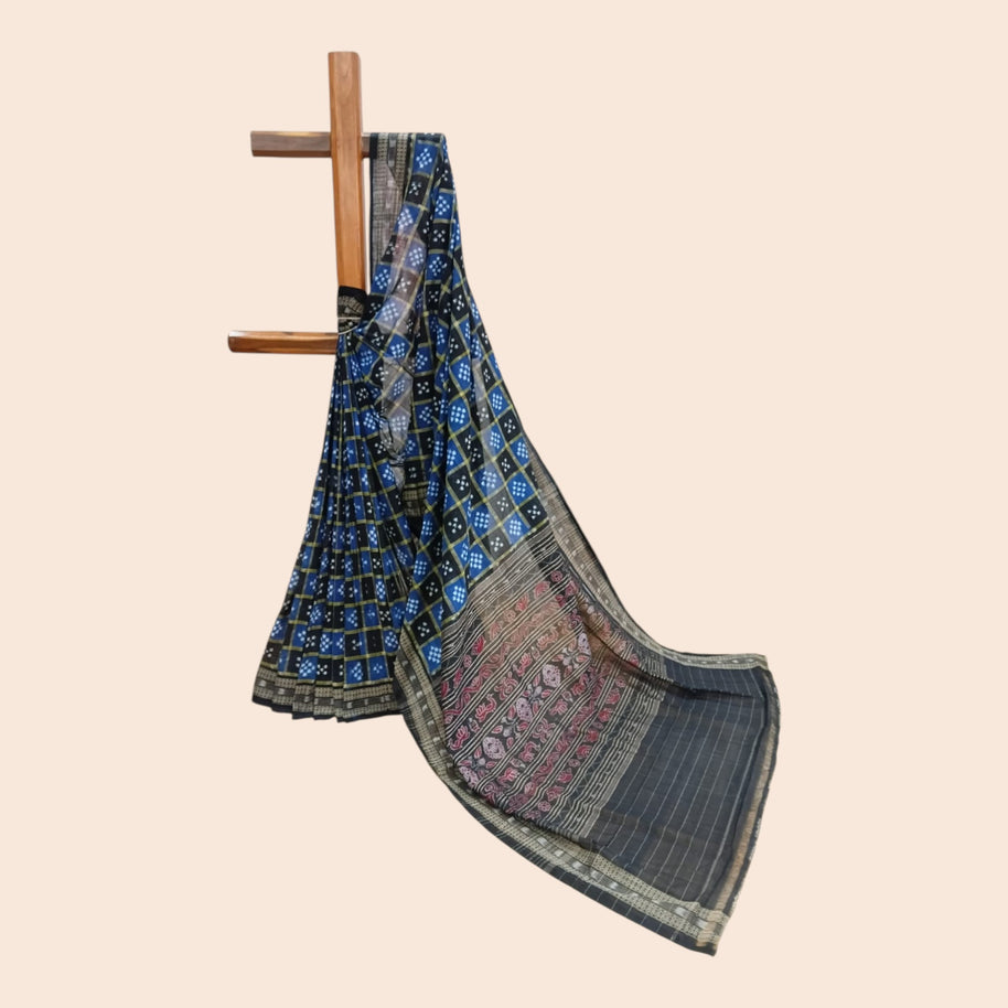 Blue Pasapali Handloom Saree