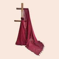 Maroon Handloom Cotton Saree