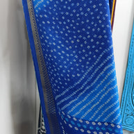 Royal Blue Bandhani Georgette Saree