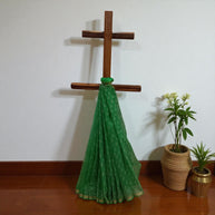 Green Leaf Handblock Kota Cotton Saree