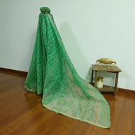 Green Leaf Handblock Kota Cotton Saree