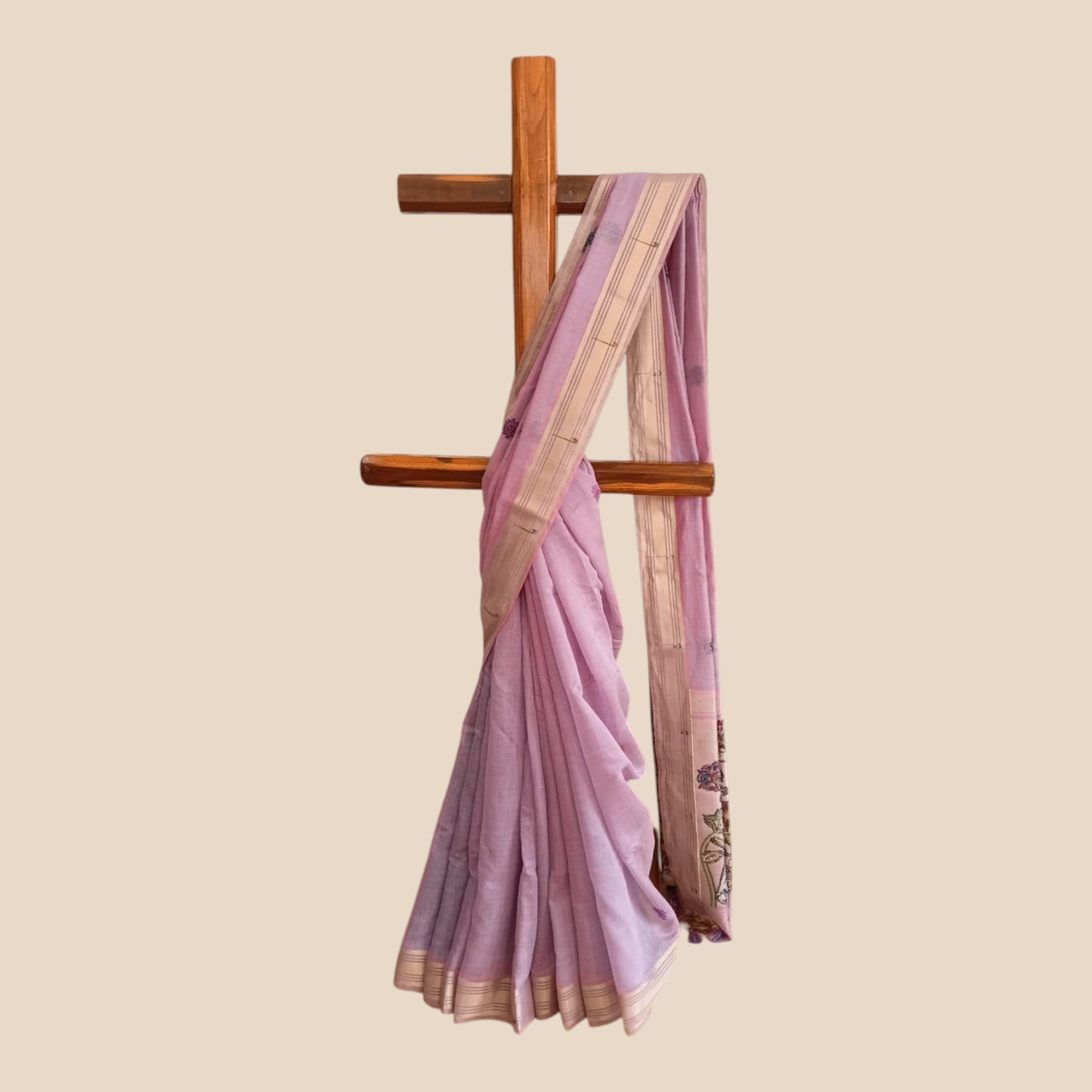 Purple Paithani Munga Cotton Saree