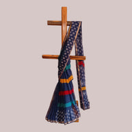 Blue Multi Stripe Kota Cotton Saree