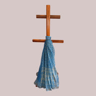 Blue Leaf Handblock Kota Cotton Saree