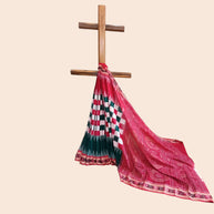 White Red Pasapali Handloom Saree