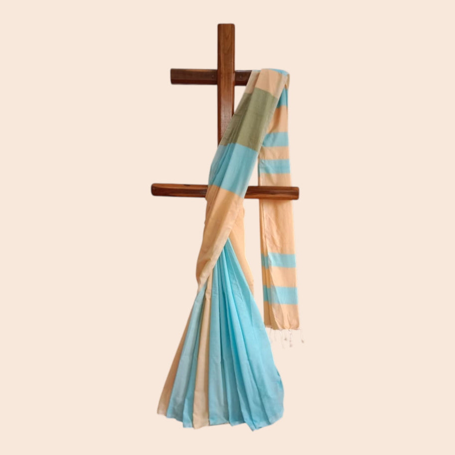 Stripe Radiance Handloom Cotton Saree