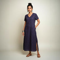 Black Bandhani Cotton Long dress