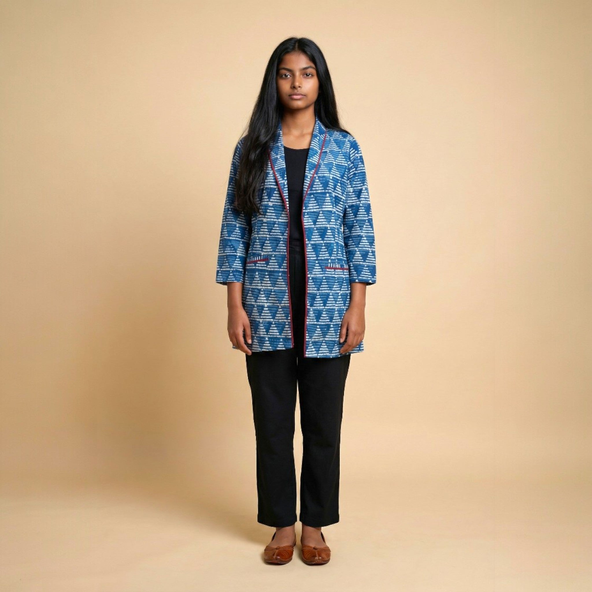 Indigo Stripe Cotton Blazers