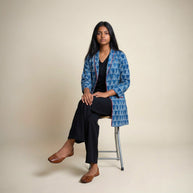 Indigo Stripe Cotton Blazers