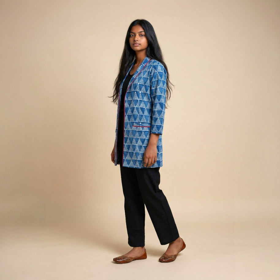 Indigo Stripe Cotton Blazers