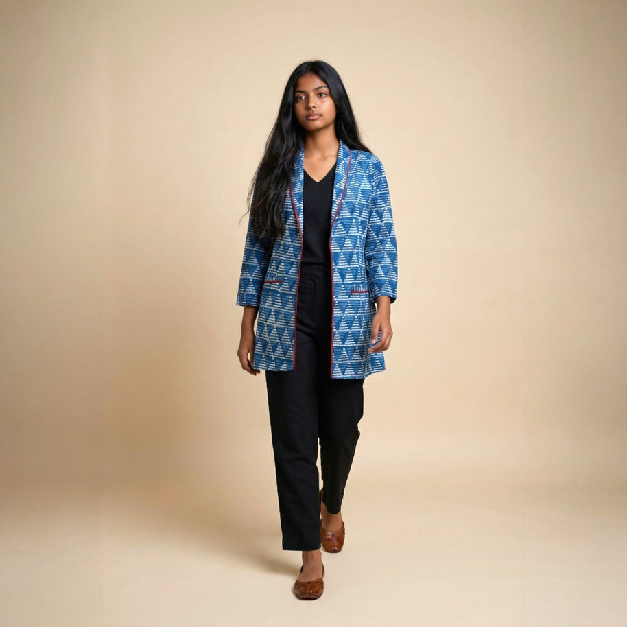 Indigo Stripe Cotton Blazers