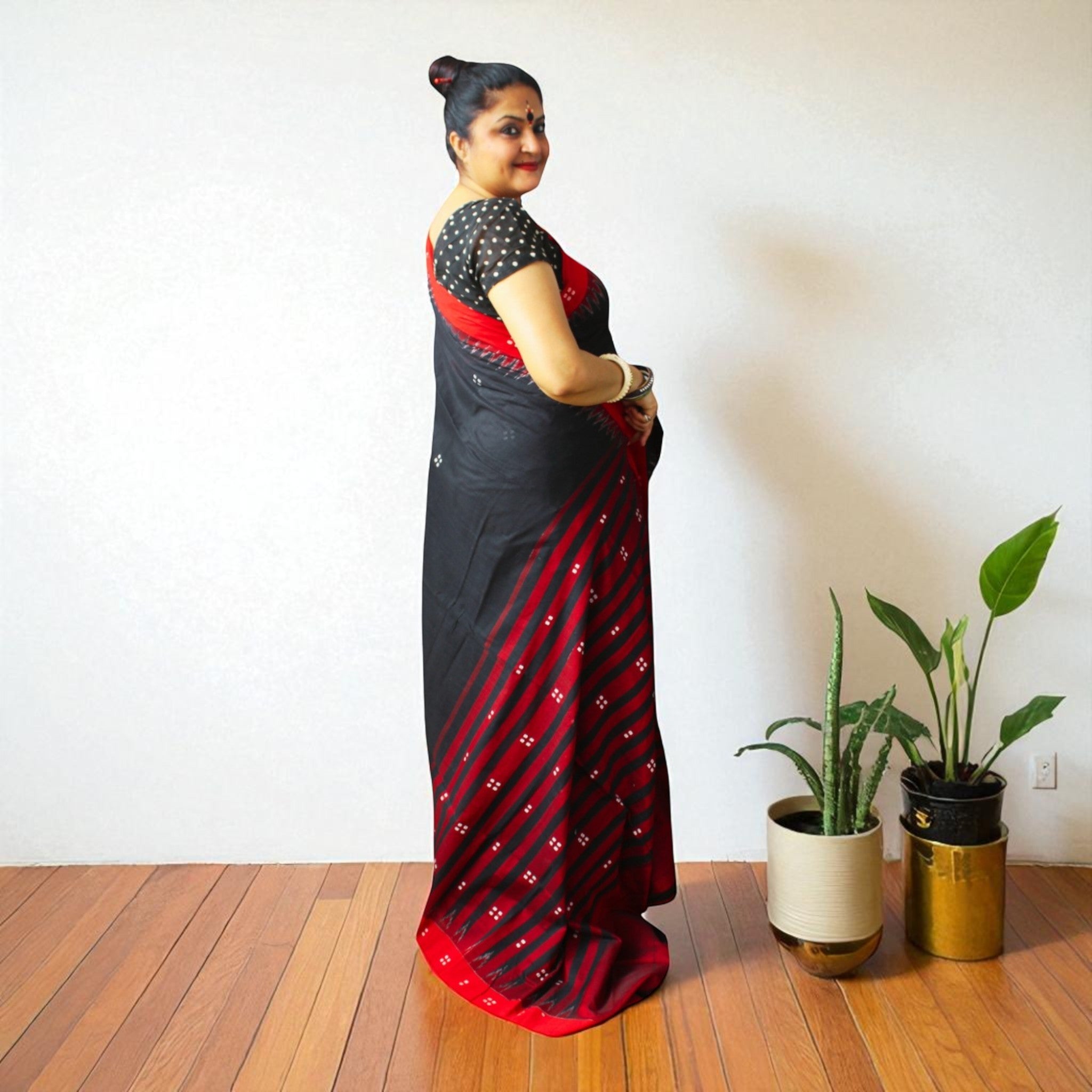 Traditional Handwoven Sambalpuri Cotton Saree