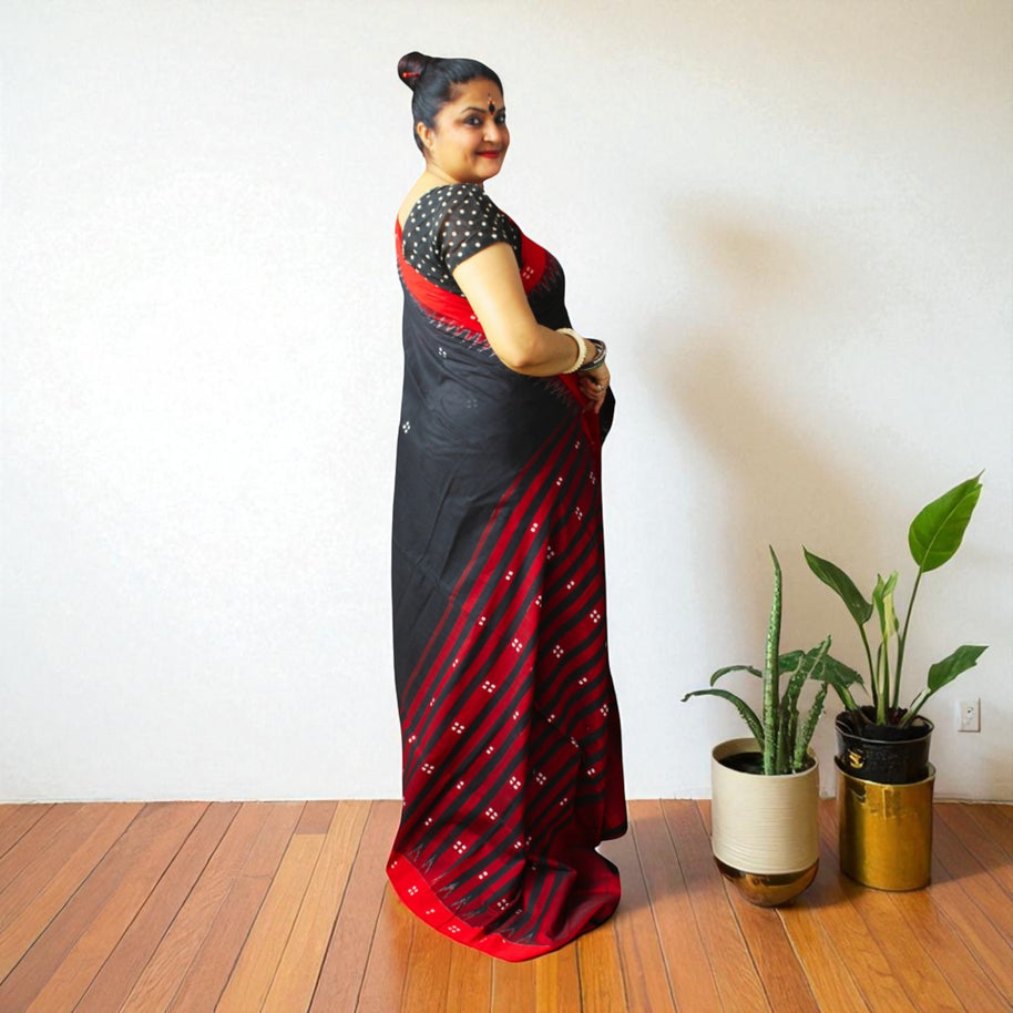 Traditional Handwoven Sambalpuri Cotton Saree