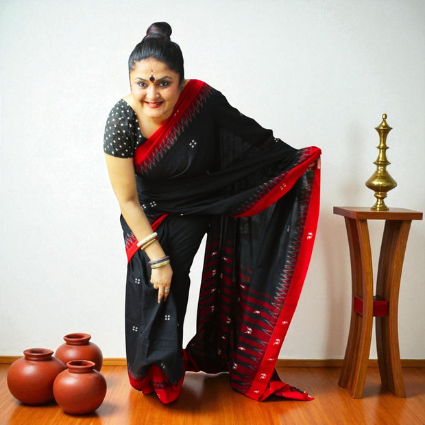 Traditional Handwoven Sambalpuri Cotton Saree
