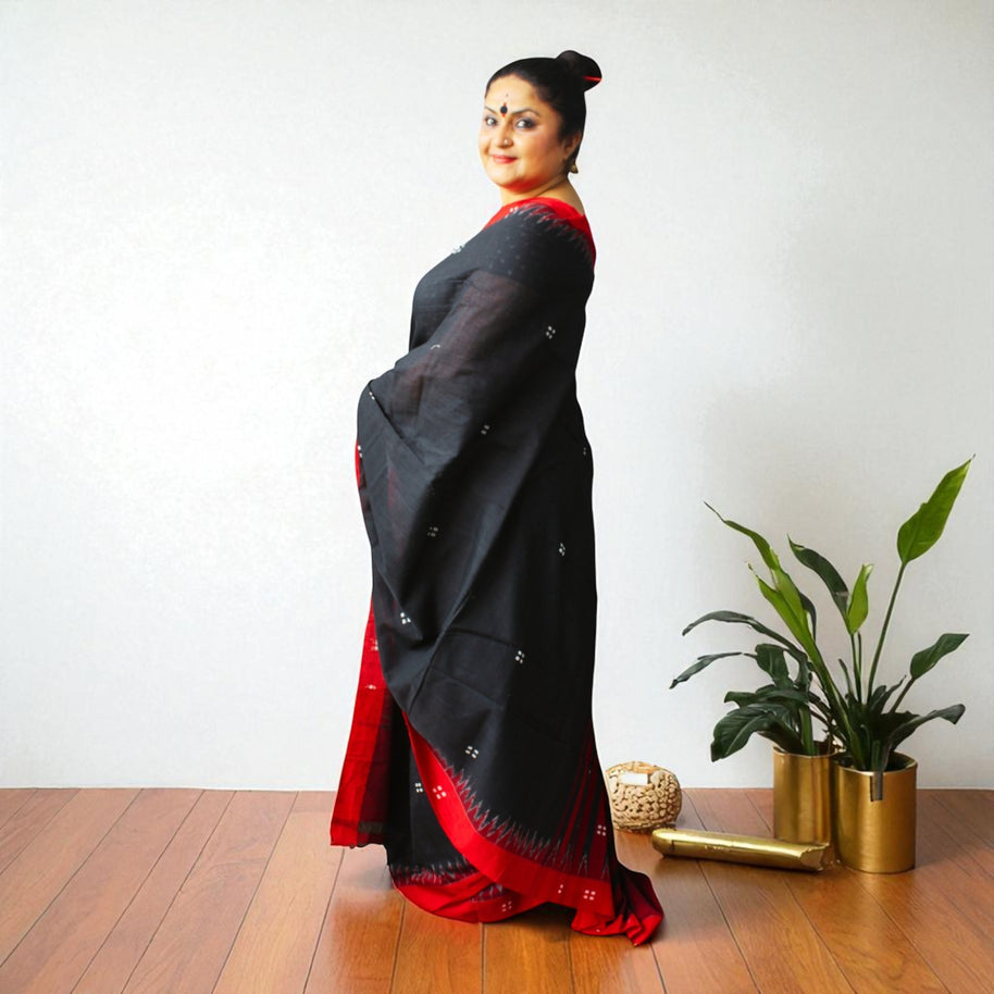 Traditional Handwoven Sambalpuri Cotton Saree