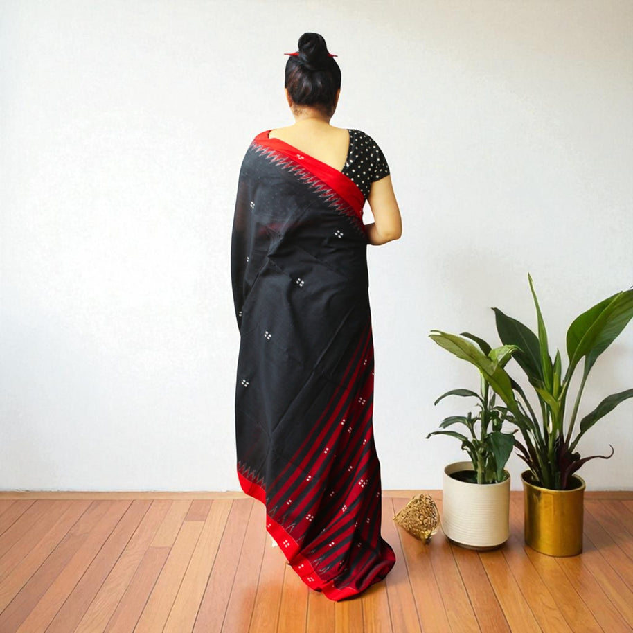 Traditional Handwoven Sambalpuri Cotton Saree