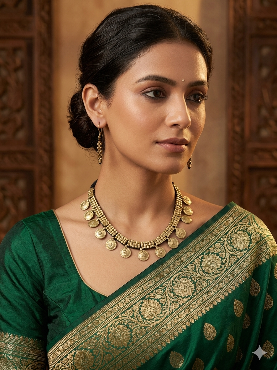 Chidiya Viraasat Dhokra Necklace