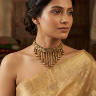 Mudra Chidiya Choker Dhokra Necklace