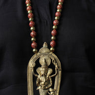 Designer Dhokra Brass Ganpati Necklace