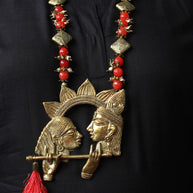 Designer Dhokra Brass Krishna Necklace