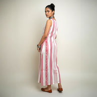 Red Dhonikali Cotton Dress