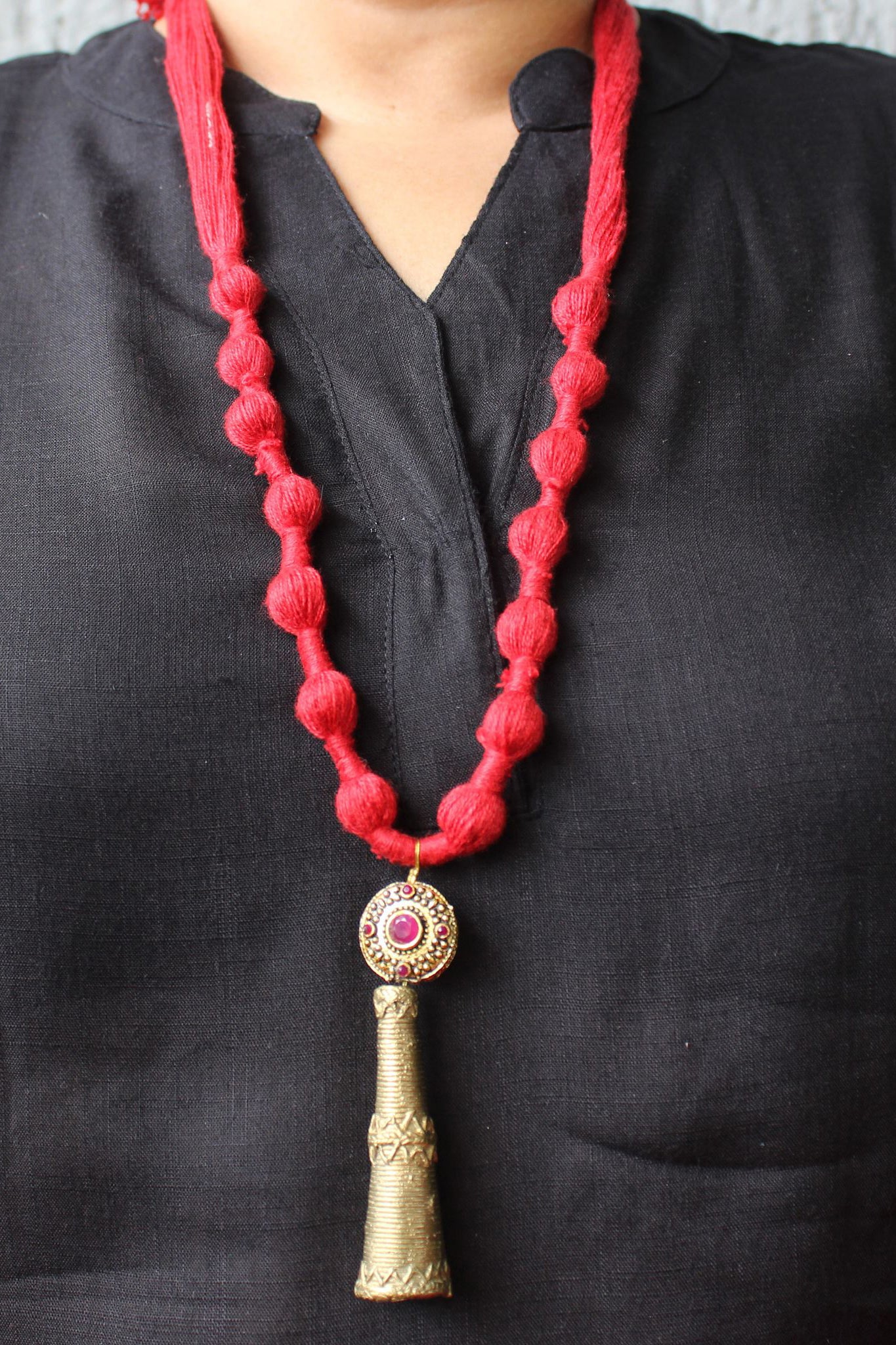 Dhokra Brass Pipe Necklace