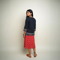 Red Ikat Jacket Dress