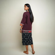 Black Ikat Jacket Dress