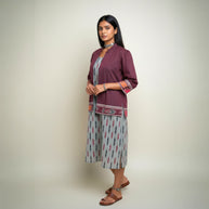 Grey Ikat Jacket Dress