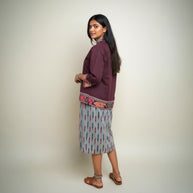 Grey Ikat Jacket Dress