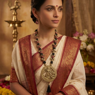 Mandira Shakti Black Dhokra Necklace