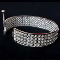 Floret Four Line Silver Filigree Bracelet