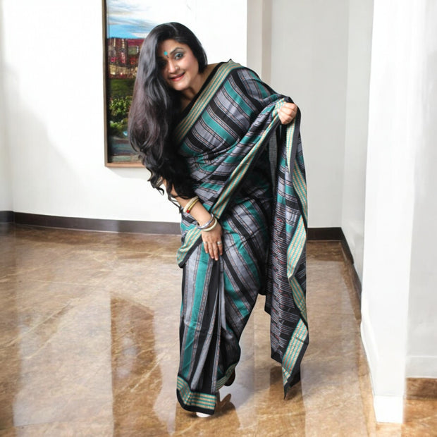 Traditional Handwoven Sambalpuri Cotton Saree