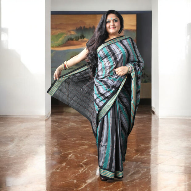 Traditional Handwoven Sambalpuri Cotton Saree