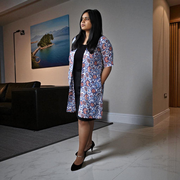 LotusLayer Handblock Cotton Shrug