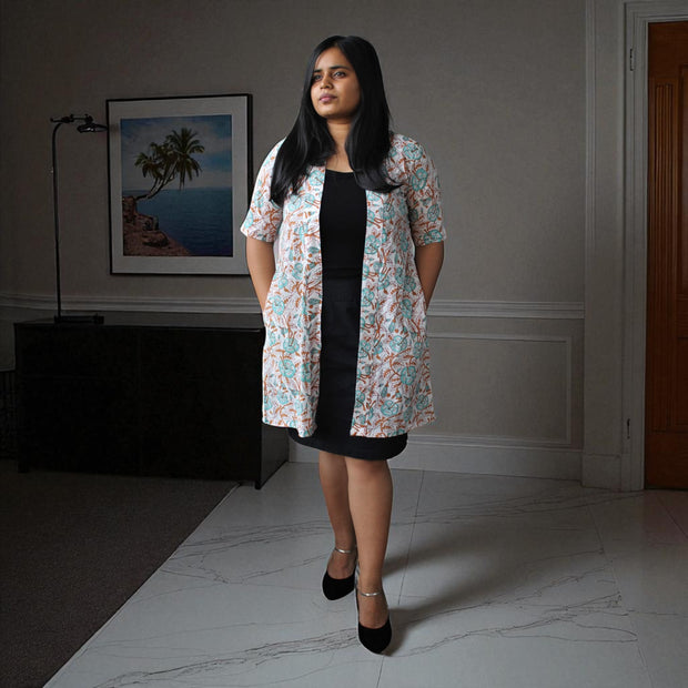 LightLeaf Handblock Cotton Shrug