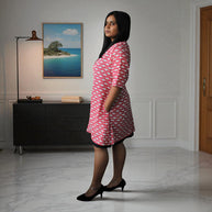 BlockFish Pink Handblock Cotton Shrug